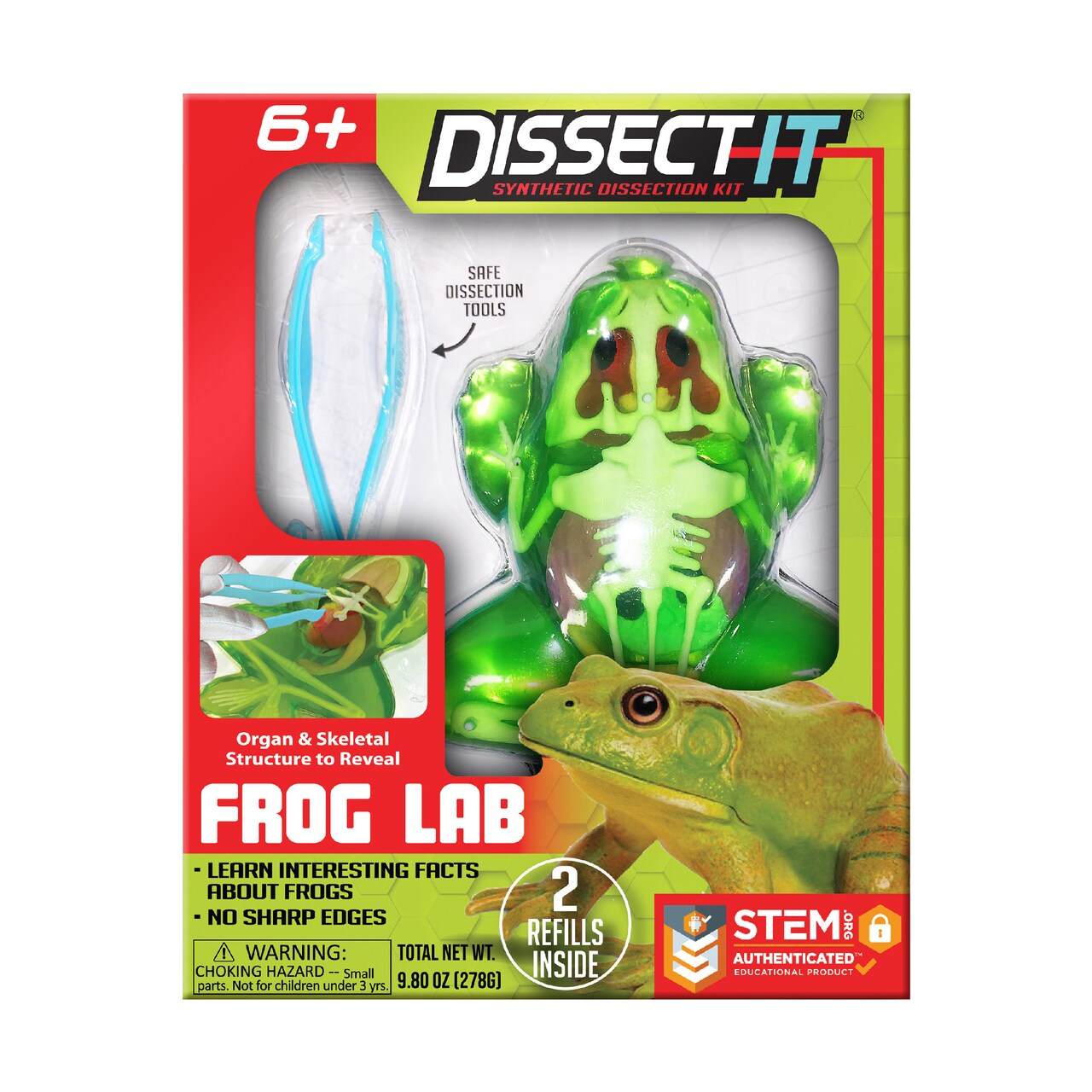 Dissect-It: Frog Lab - Synthetic Dissection Kit, Realistic & Safe, STEM, Learning Guide, Animal Science Kit, Biology, Top Secret Toys, Kids Ages 6+